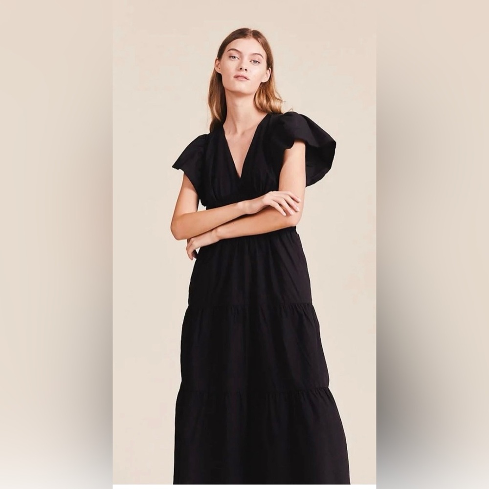 Trovata Birds of Paradis Black Poplin Dress - Excellent Condition